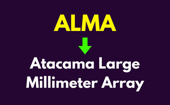 ALMA Meaning, Atacama Large Millimeter Array