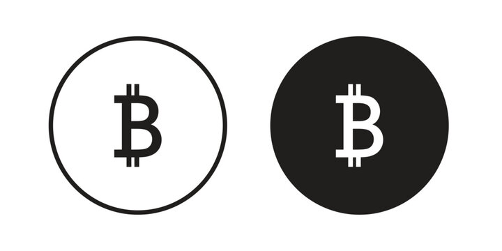 Bitcoin icon for ui app design and web designs