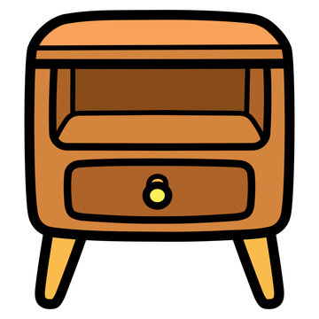 bedside table illustration