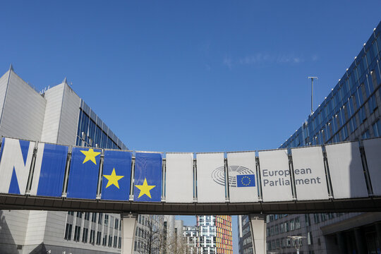 Belgique, Bruxelles - le 19 mars 2026 , Le b&acirc;timent du Parlement europ&eacute;en