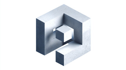 Obraz premium Abstract geometric foundation structure in minimal space. Concept representing system, support and architectural design.