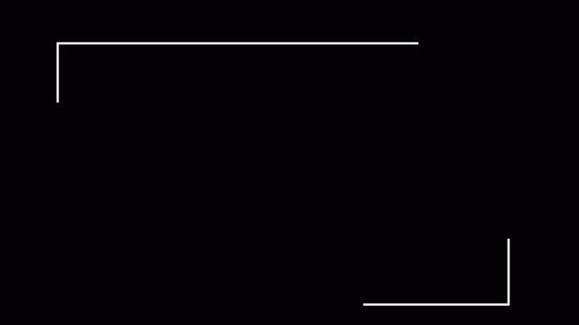 Modern quote frame animation featuring a clean line border with quotation marks on transparent background. Ideal for testimonials, reviews, social media quotes, Simple and elegant with alpha channel