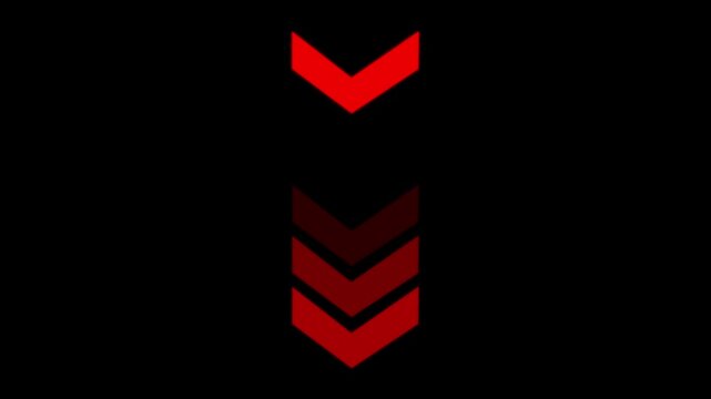 Animated arrows for the overlay video layer swipe down animation. suitable for business, investment, Arrow icon concept arrows up to down.