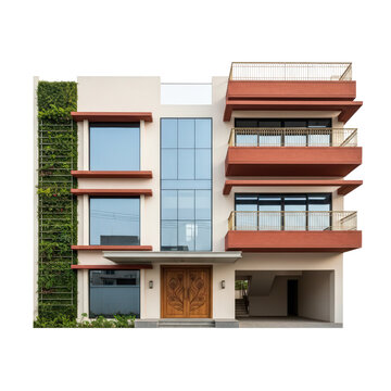 Modern Luxury Residential House with Green Wall Facade
