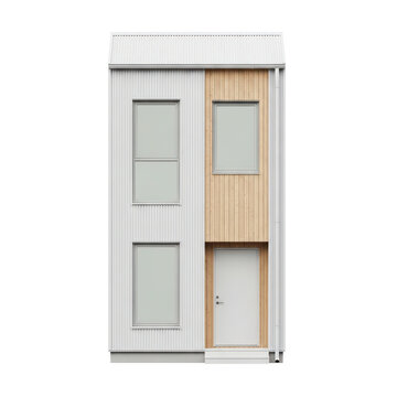 Modern modular home with clean lines and minimalist design