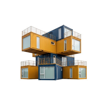 Modern Shipping Container Architecture Stacked Design
