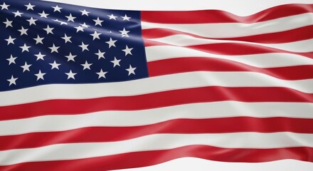 Fototapeta premium Waving american flag with stars and stripes