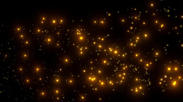 golden sparkles celebration intro animation backdrop effect