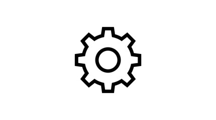 Fototapeta premium Gear icon symbol cogwheel graphic.