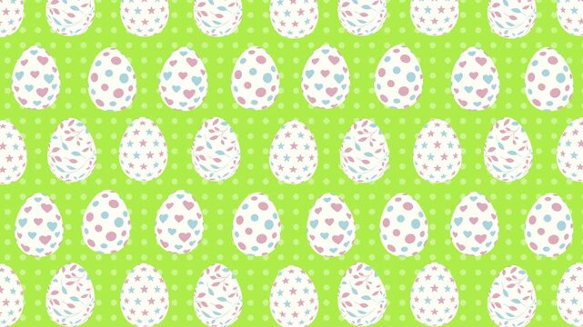 かわいい飾り付けイースターエッグのループアニメーション背景
