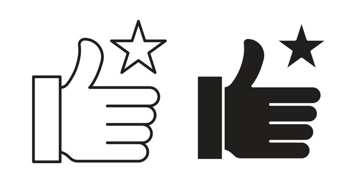 Appreciation icon in black color. Vector icons on white background