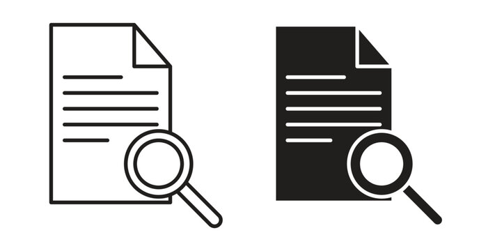 Case studies icon in black color. Vector icons on white background