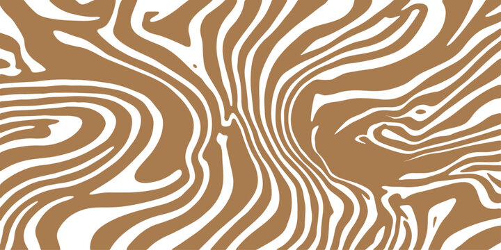 Seamless black and white zebra skin pattern vector with curved wave lines and swirl textures for an artistic wallpaper backdrop or decorative ornament design