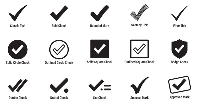 Check mark icon. Check mark vector icon. Checkmark Illustration. Vector symbols set ,green checkmark isolated on white background. Correct vote choise isolated symbol. Vector Illustration. EPS 10