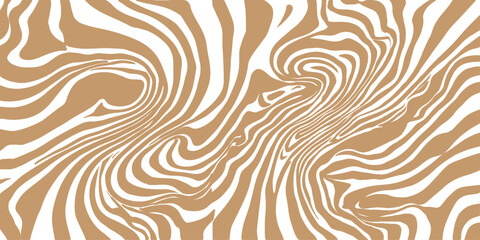 Fototapeta premium Seamless zebra skin pattern with black waves and geometric curves creates a vintage textile texture for a decorative art backdrop or vector wallpaper design