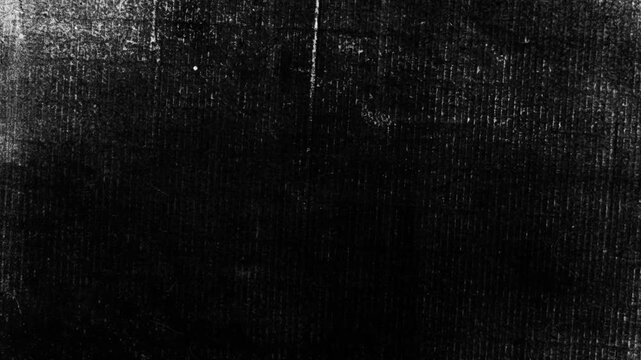 Stop Motion vintage black film grain texture with dust and scratches, retro grunge background for design, photo overlay and creative projects.
