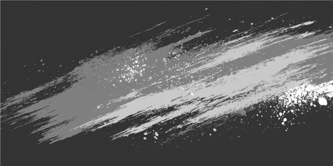 Abstract monochrome brushstroke on a dark backdrop, creating an artistic impression. Evoking a sense of raw creativity and textured impact. © PS  GALLERY 