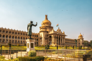 The Vidhana Soudha in Bangalore, tourist attraction of India. The seat of the state legislature of Karnataka © atosan
