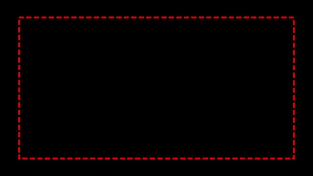 rectangle frame icon animation glowing red color bordar frame display box round shape retro screen photo frame rotation seamless footage line movement on black background