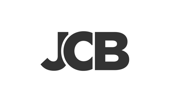 JCB logo design template with strong and modern bold text. Initial based vector logotype featuring simple and minimal typography. Trendy company identity.