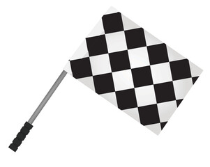 Naklejka premium Finish line flag. vector illustration