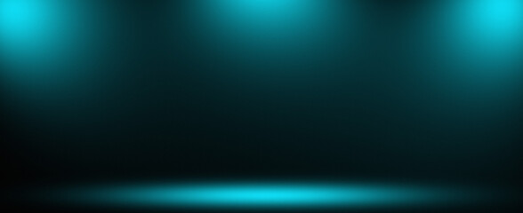 Fototapeta premium Teal Banner Spotlight