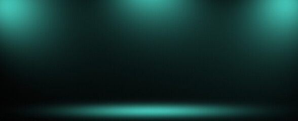 Fototapeta premium Cyan Banner Spotlight