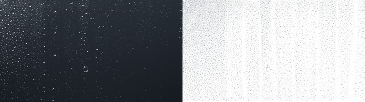 Water drops rainy window overlay subtle shadow beads PNG transparent background high resolution
