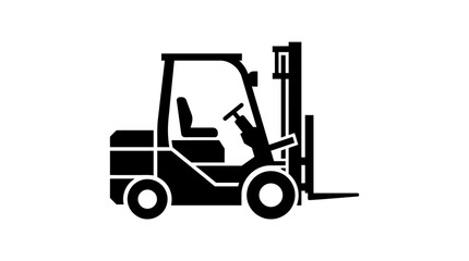 Naklejka premium Forklift Machine Industrial Equipment Vehicle.