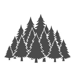 Obraz premium Forest Trees Icon Nature Environment Landscape Green Ecology and Outdoor Symbol