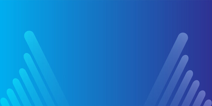 Professional abstract background featuring rounded vertical bars in a cyan to blue gradient on each side of a smooth blue backdrop. illustration eps10