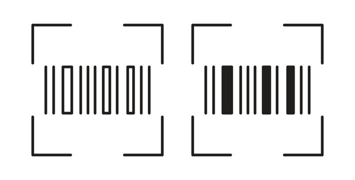 Barcode read icon vector design elements. icon in flat and line style.