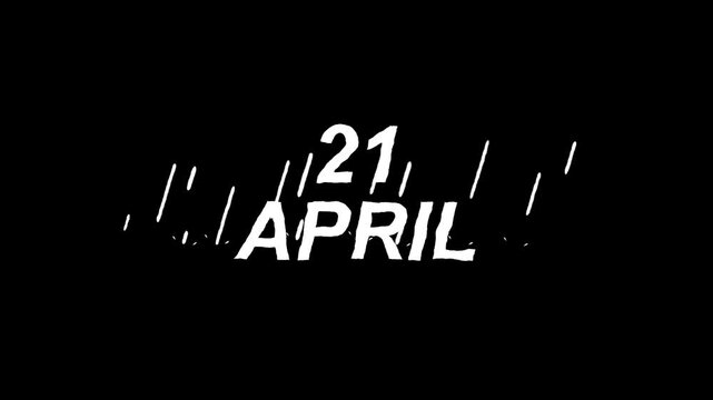 Dynamic digital display of a significant date, conveying a sense of urgency and modern event announcement with stylized typography