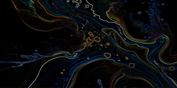 Vector Abstract fluid forms and colors dance and glow and intricate patterns unfold and evokes deep space and dark backdrop and digital artwork and flowing lines and artistic expression 