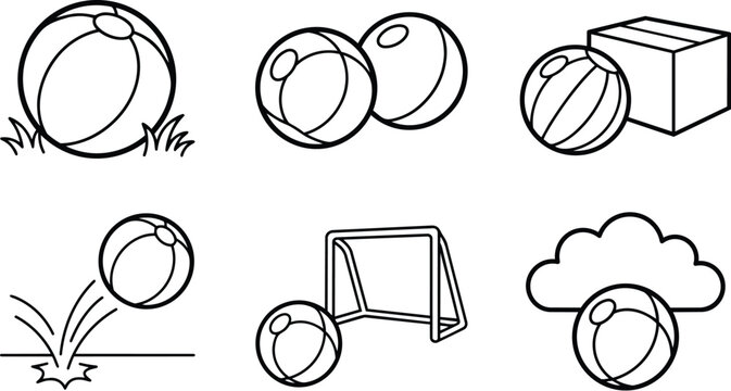 Beach balls with box bounce and goalpost