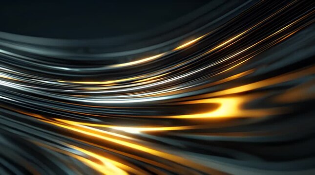Vibrant orange and white lights streak across a dark background in a mesmerizing display of motion and energy.