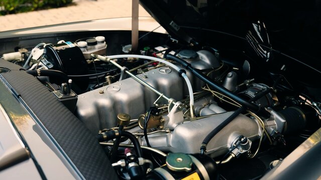 Mercedes-Benz 280 SL Pagoda, Retro, classic, luxury car.