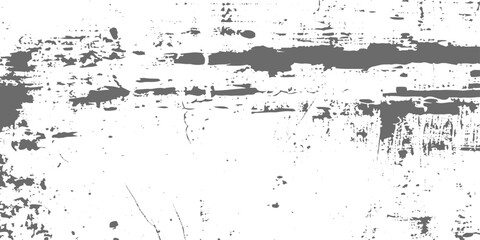 Fototapeta premium Grunge white background with black scratch textures, distressed paint streaks, and abstract urban rough pattern, minimalist edgy style. old paper texture.
