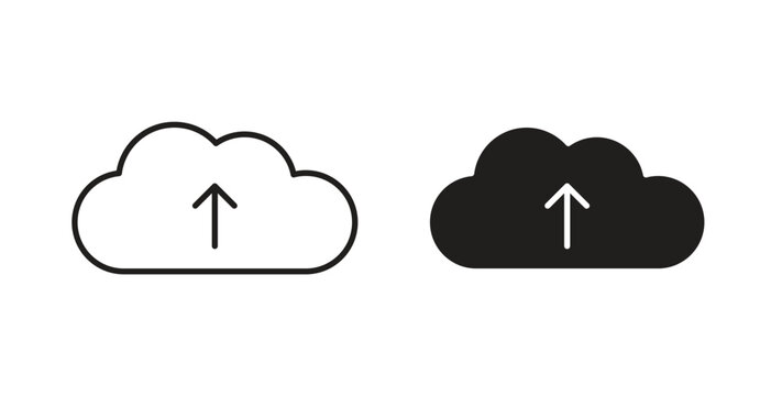 Backup icon set different line and flat style collection.