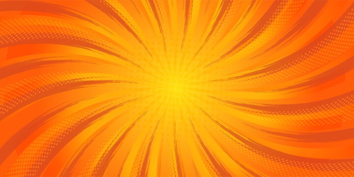 Dynamic anime explosion background with radial comic speed lines and halftone dots - bright burst effect radiating from center for manga panels, action scenes, superhero graphics or retro pop art.