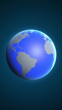 The animation shows a graphic representation of the earth and highlights the location and map of Guinea-Bissau colored red in vertical format.