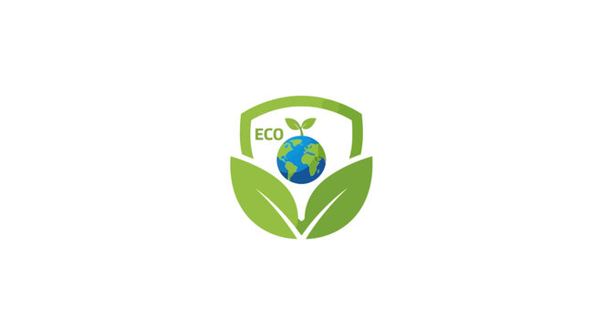 Eco Friendly Green Leaf Logo Design.