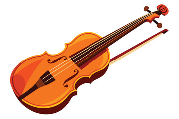 violin vector on white background © Brojendra