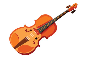 violin vector on white background © Brojendra