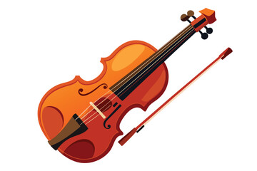 violin vector on white background © Brojendra