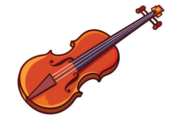 violin vector on white background © Brojendra