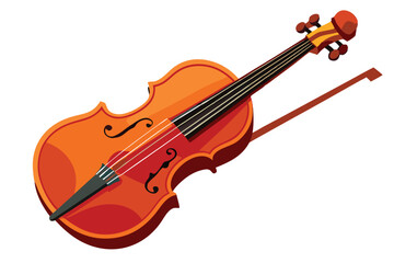 violin vector on white background © Brojendra