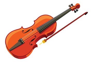 violin vector on white background © Brojendra