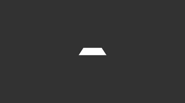 White Trapezoid on Dark Grey: Simple Geometric Shape Animation