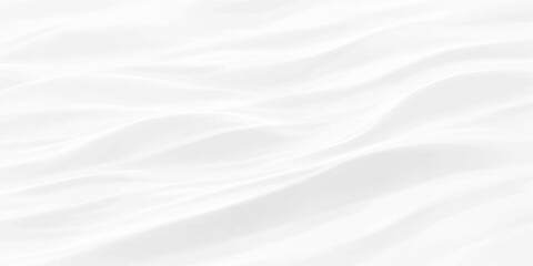 Fototapeta premium Smooth white silk and satin fabric background with soft flowing waves of luxury textile material creating a light curved surface design